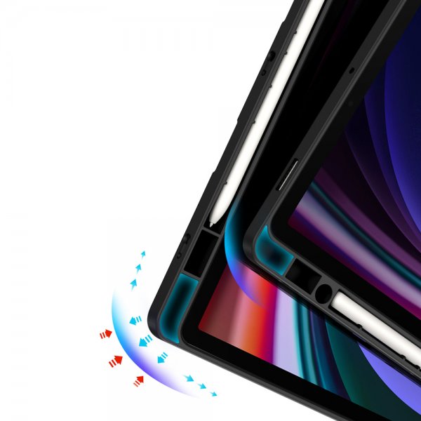 Dux Ducis Samsung Galaxy Tab S9/S9 FE/S10 FE/S10 Lite -kotelo, Magic Series, musta