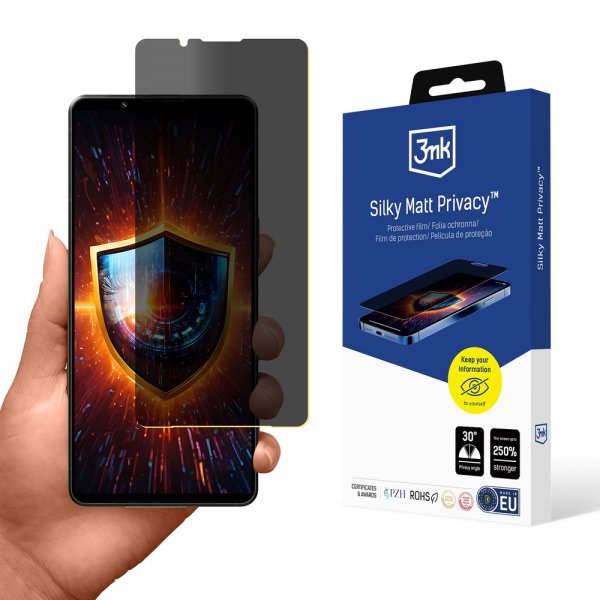 3mk Sony Xperia 1 VII Näytönsuoja Silky Matt Privacy