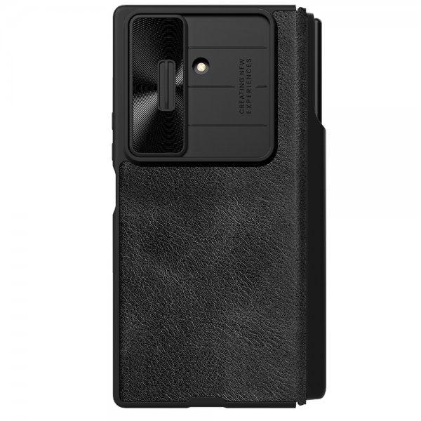 Nillkin Samsung Galaxy Z Fold 7 Kotelo Qin Pro Nahka Musta