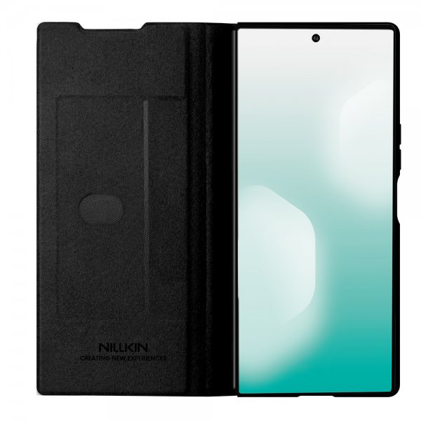 Nillkin Samsung Galaxy Z Fold 7 Kotelo Qin Pro Nahka Musta