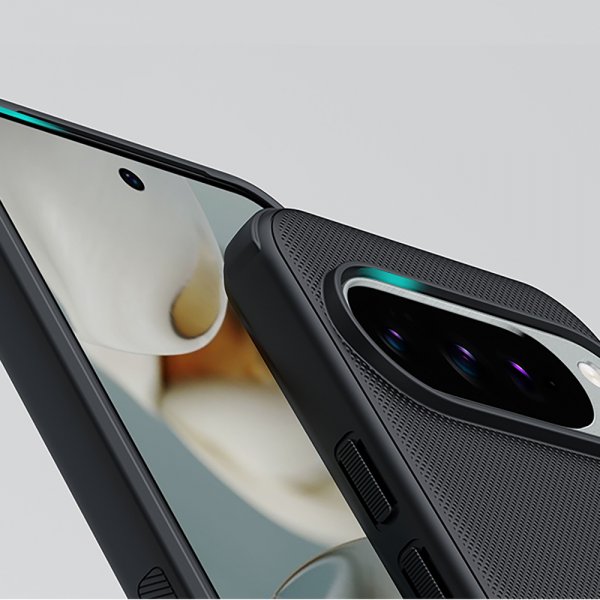 Nillkin Google Pixel 10/Pixel 10 Pro -suojakuori Super Frosted Shield Pro musta