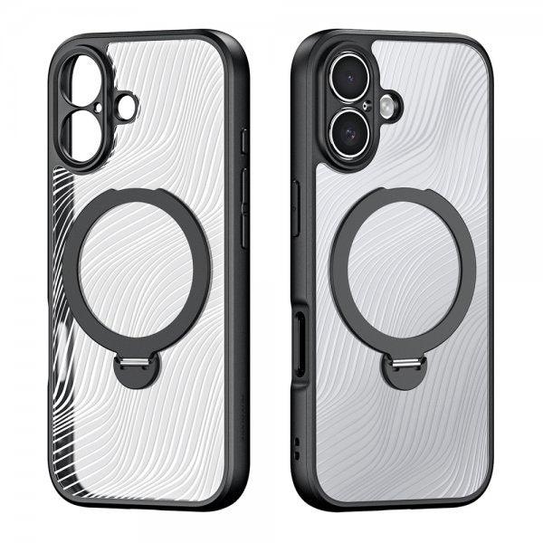 Dux Ducis iPhone 17 -kuori Aimo Series MagSafe Jalusta Musta
