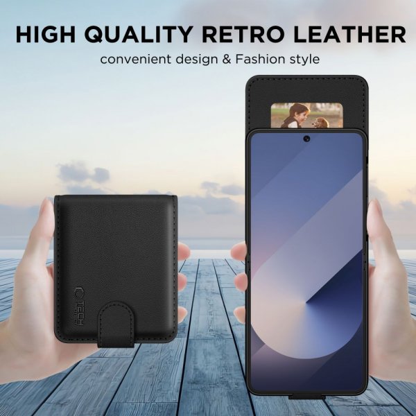 Tech-Protect Samsung Galaxy Z Flip 7 Kotelo Wallet Musta