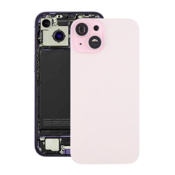 iPhone 15 Takalasi magneetilla ja kameralinssillä - Pinkki