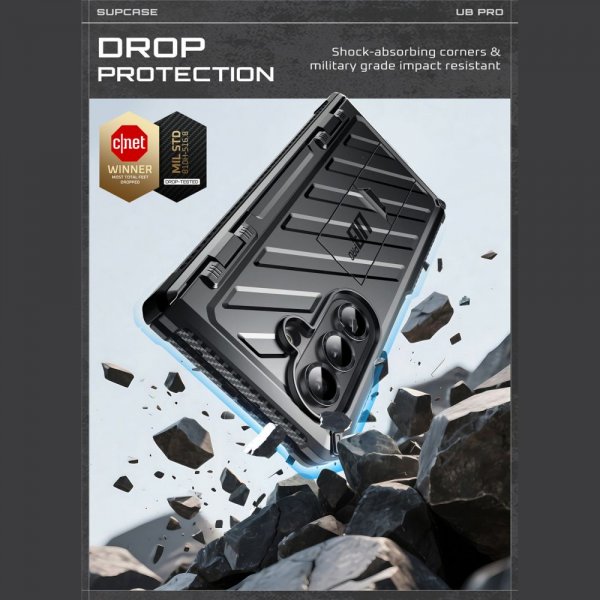 Supcase Samsung Galaxy Z Fold 7 Suojakotelo UB Pro Musta