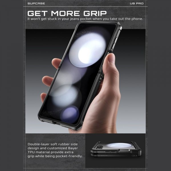 Supcase Samsung Galaxy Z Flip 7 Kuori UB Pro Musta