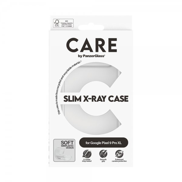 CARE by PanzerGlass Google Pixel 9 Pro XL -kotelo, röntgenkuva, läpinäkyvä
