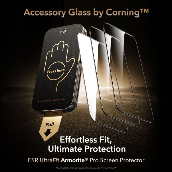 ESR iPhone 17 Pro UltraFit Armorite -näytönsuoja