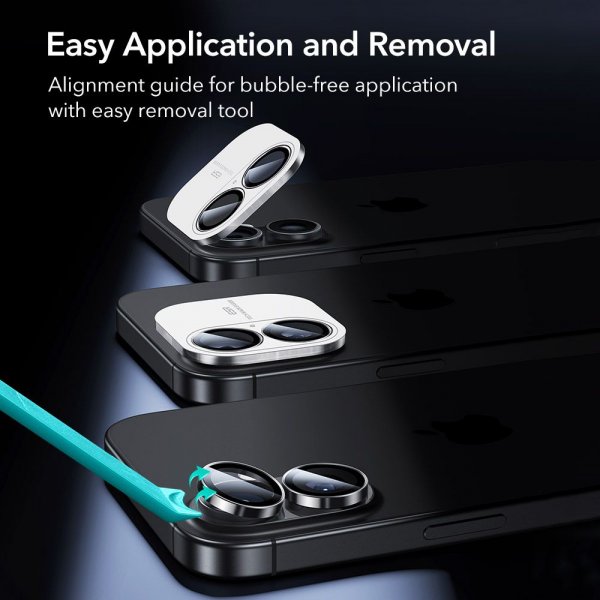 ESR iPhone 16/iPhone 16 Plus/iPhone 17 Kameran suoja Armorite Musta