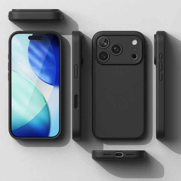 Ringke iPhone 17 Pro Max kuori silikoni magneettinen musta