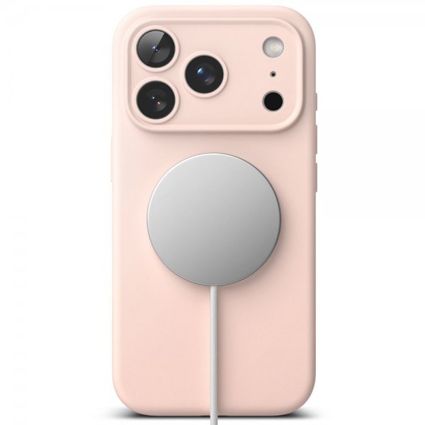 Ringke iPhone 17 Pro Max -kuori silikoni magneettinen hiekanvärinen