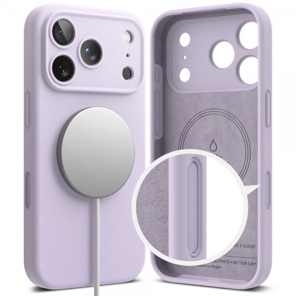 Ringke iPhone 17 Pro Max -kuori silikoninen magneettinen violetti