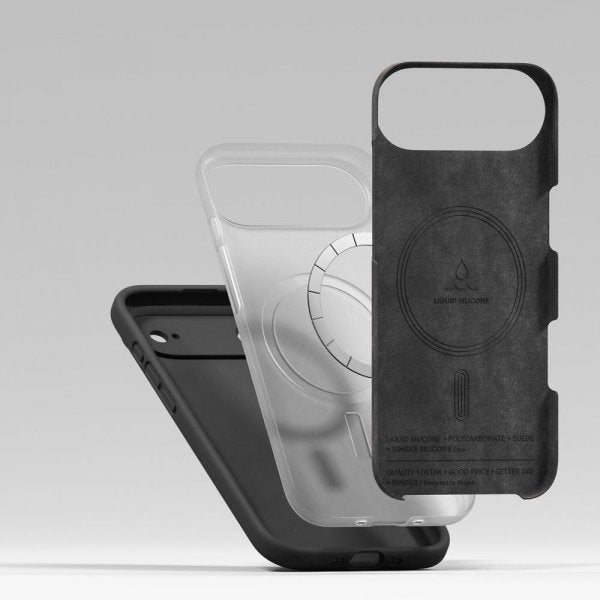 Ringke iPhone Air -silikonikuori magneettikiinnityksellä, musta