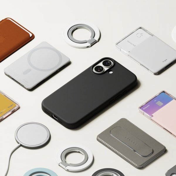 Ringke iPhone 17 -silikonisuojakuori magneettikiinnityksellä, musta