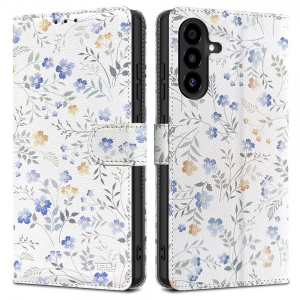 Tech-Protect Samsung Galaxy A17/Galaxy A26 Lompakkokotelo Kukkakuviolla