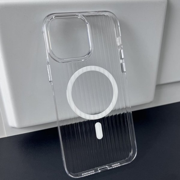 iPhone 15 -kuori aaltopahvinen MagSafe läpinäkyvä