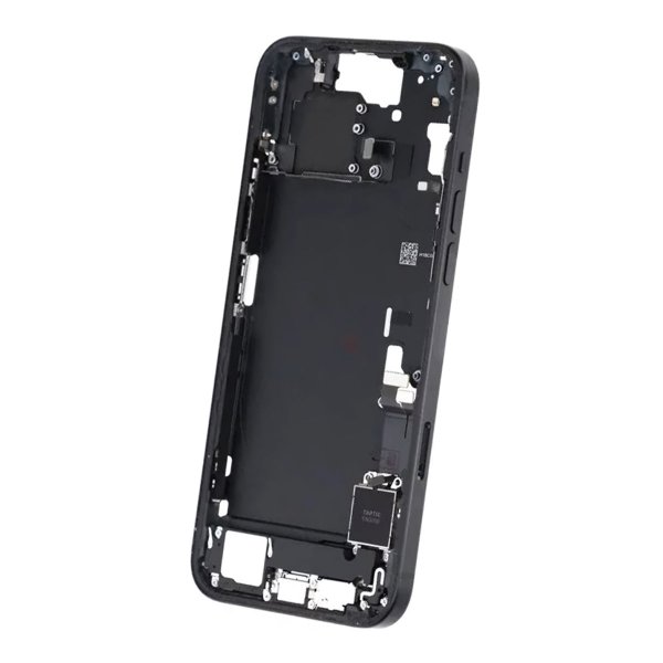 Keskikehys pienosilla iPhone 15 Plussalle - Musta OEM