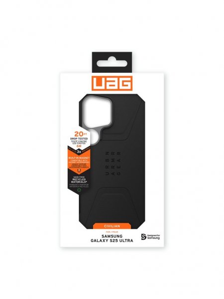 Urban Armor Gear (UAG) Samsung Galaxy S25 Ultra Kuori Civilian MagSafe Musta