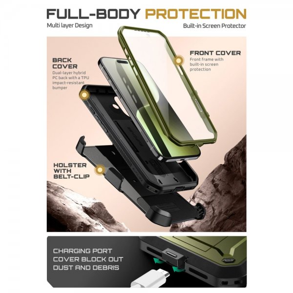 Supcase iPhone 17 Suojakuori UB Pro Vihreä