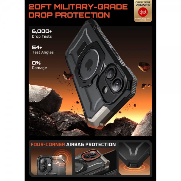 Supcase iPhone 17 -kuori UB Grip MagSafe Musta