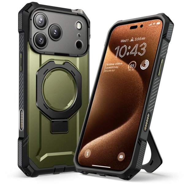 Supcase iPhone 17 Pro -suojakuori UB Grip MagSafe Vihreä