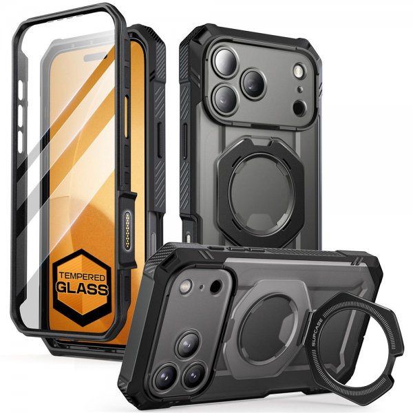 Supcase iPhone 17 Pro -kuori UB Grip Pro MagSafe, musta