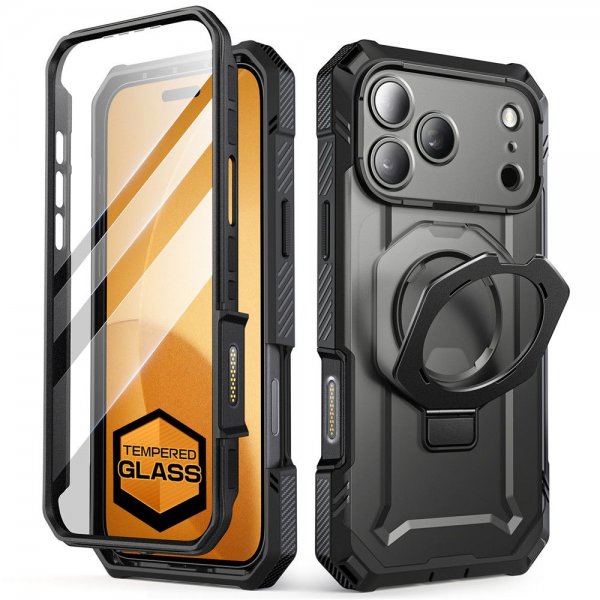 Supcase iPhone 17 Pro -kuori UB Grip Pro MagSafe, musta