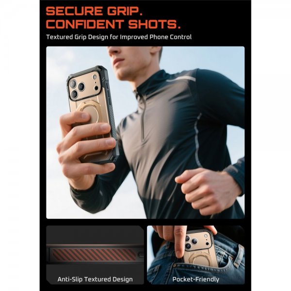 Supcase iPhone 17 Pro -kuori UB Grip Pro MagSafe, kulta