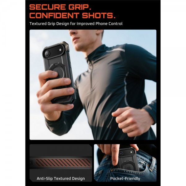 Supcase iPhone Air -kuori UB Grip MagSafe Musta