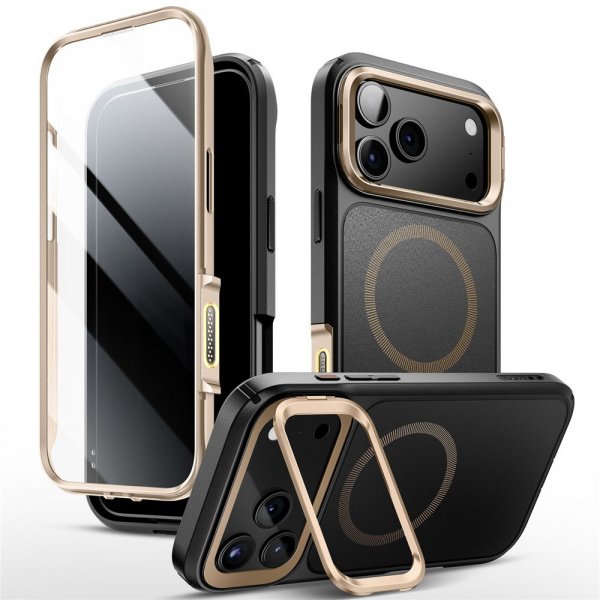Supcase iPhone 17 Pro Max Ares Flip MagSafe Kultainen kuori