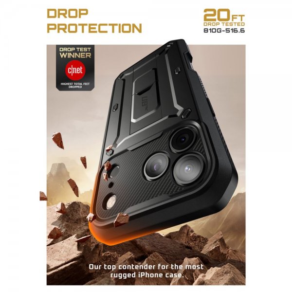 Supcase iPhone 17 Pro Max -kuori UB Pro Musta