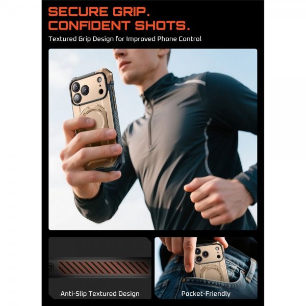 Supcase iPhone 17 Pro Max -kuori UB Grip MagSafe Kulta