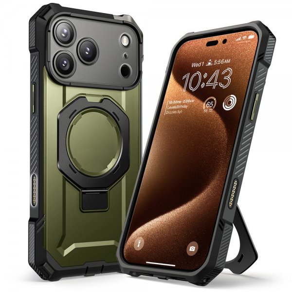 Supcase iPhone 17 Pro Max -suojakuori UB Grip MagSafe Vihreä