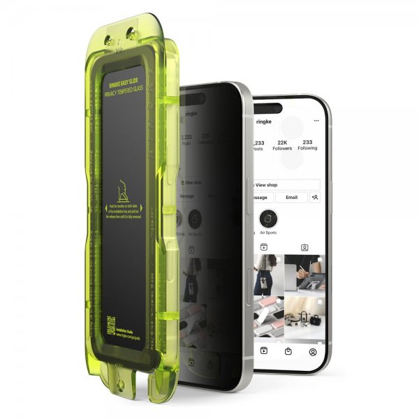 Ringke iPhone 17 -näytönsuoja Easy Slide Privacy 2-pakkaus