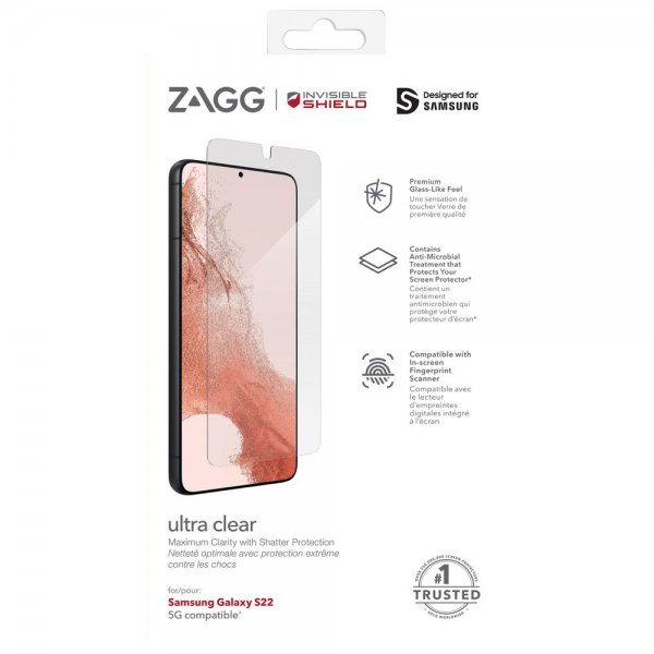 ZAGG InvisibleShield Samsung Galaxy S22 Näytönsuoja Ultra Clear
