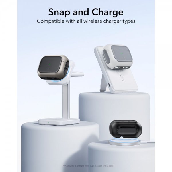 ESR AirPods Pro 3 -kuoret, Orbit Hybrid HaloLock, valkoinen