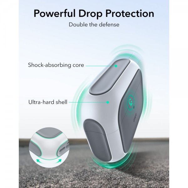 ESR AirPods Pro 3 -kuoret, Orbit Hybrid HaloLock, valkoinen