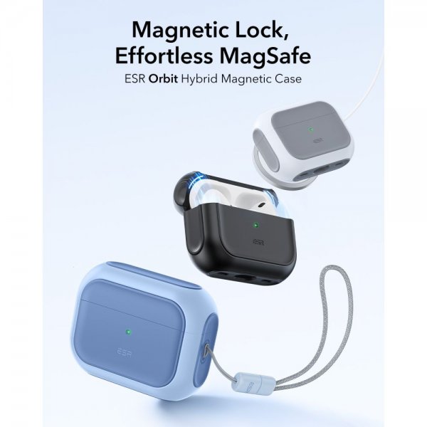 ESR AirPods Pro -kuori Orbit Hybrid HaloLock, sininen