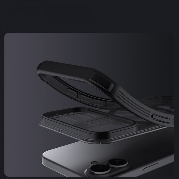 Nillkin iPhone 17 -suojakuori CamShield Pro MagSafe läpinäkyvä musta