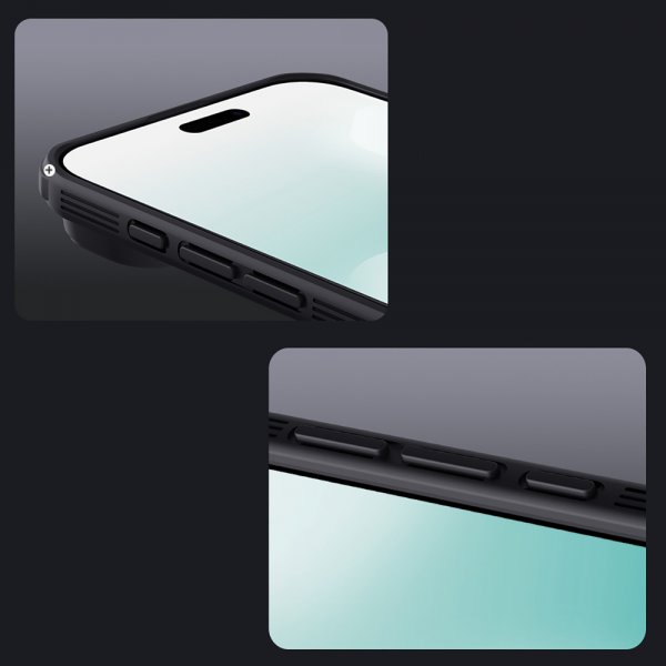 Nillkin iPhone Air -kuori CamShield Pro MagSafe Läpinäkyvä Musta