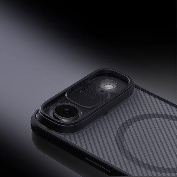 Nillkin iPhone Air -kuori CamShield Pro MagSafe Läpinäkyvä Musta