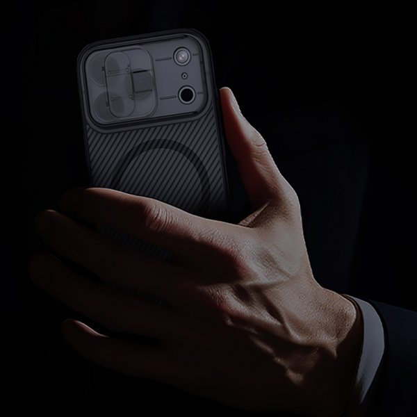 Nillkin iPhone 17 Pro Max Kuori CamShield Pro MagSafe Läpinäkyvä Musta