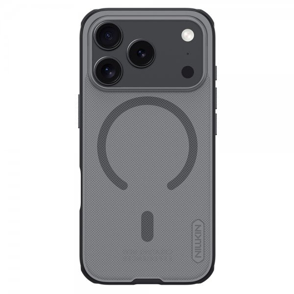 Nillkin iPhone 17 Pro -kuori Super Frosted Shield Pro MagSafe, läpinäkyvä musta