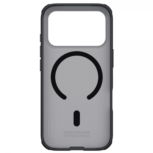 Nillkin iPhone 17 Pro -kuori Super Frosted Shield Pro MagSafe, läpinäkyvä musta