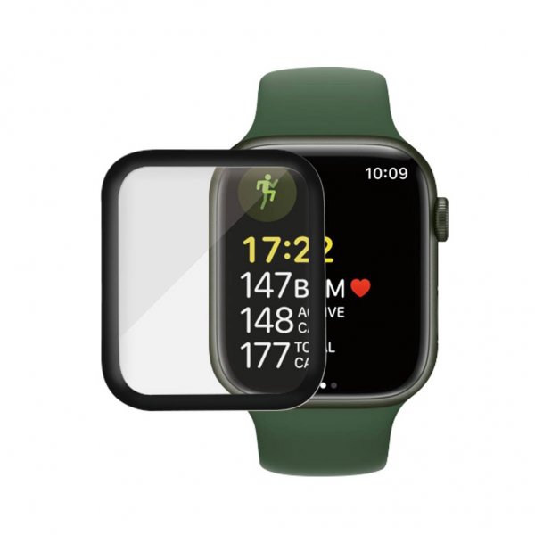 PanzerGlass Apple Watch 41mm (Series 7/8/9) Näytönsuoja Antibacterial Musta