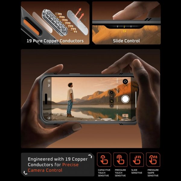 Supcase iPhone 17 Pro Max Kuori UB Grip MagSafe Oranssi