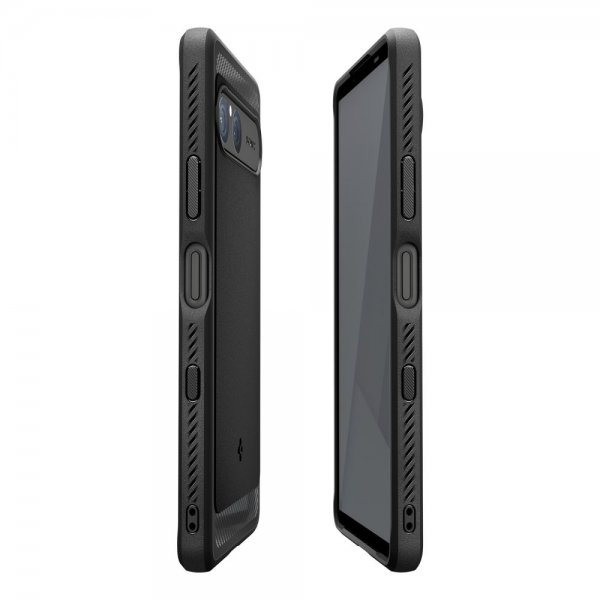 Spigen Sony Xperia 10 VII -suojakuori, Rugged Armor, mattamusta