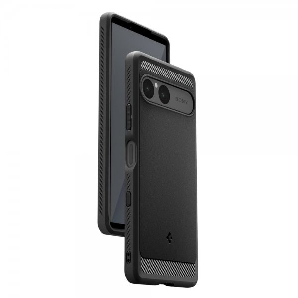 Spigen Sony Xperia 10 VII -suojakuori, Rugged Armor, mattamusta