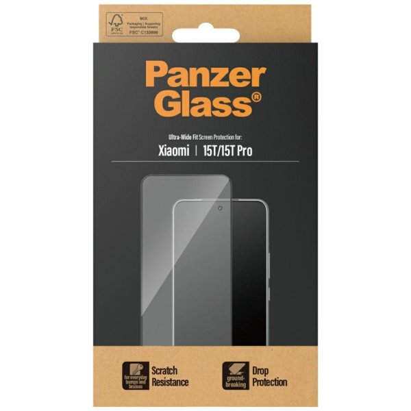 PanzerGlass Xiaomi 15T/15T Pro Näytönsuoja Ultra-Wide Fit
