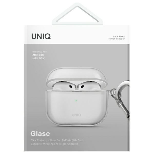 UNIQ AirPods 4 Suojakuori Glase Läpinäkyvä
